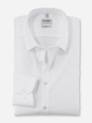 OLYMP Wit body fit overhemd