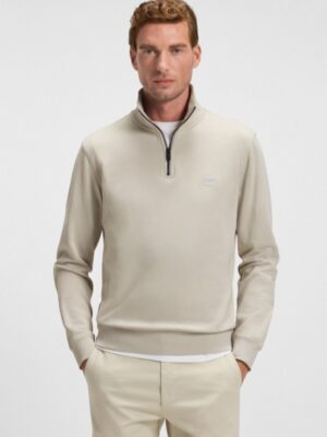 BOSS Sweater met half zip