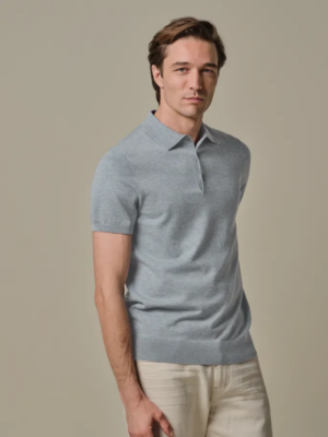 PROFUOMO Blauwe polo