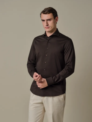 PROFUOMO Bruin overhemd