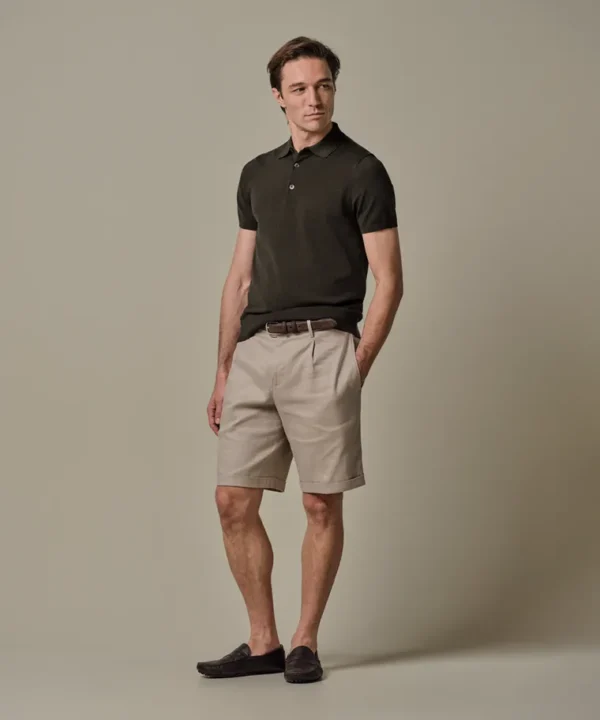 Schutz donkerbruine luxury basic polo 2 PROFUOMO Bruine polo