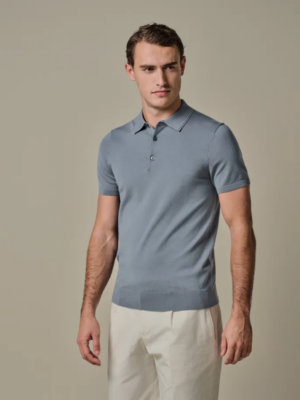 PROFUOMO Blauwe polo